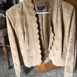 Tan Suede jacket size 16